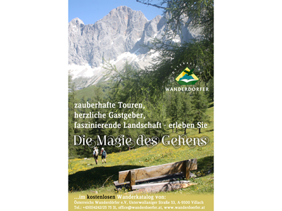 Österreichs Wanderdörfer- Inserat